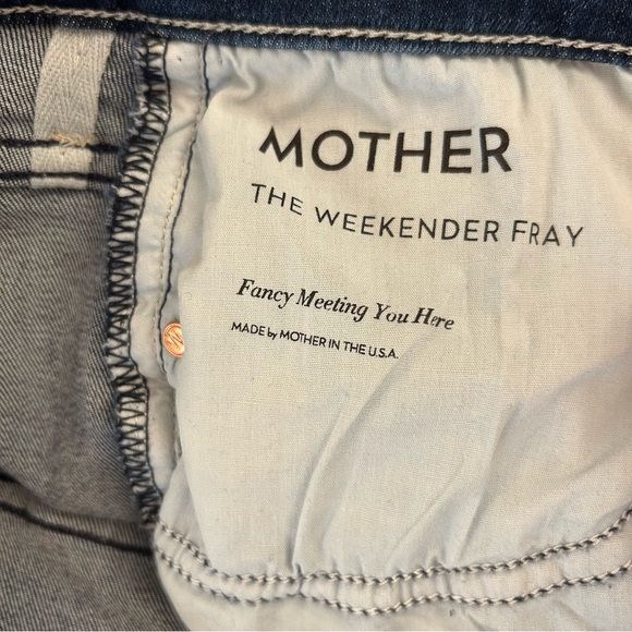 Mother The Weekender Fray Hem Bootcut Jeans in Fancy Meeting You Here Size 28 - Picture 10 of 13